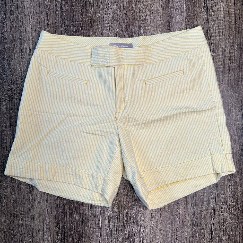 FINAL PRICE❗️CLOSET CLOSING Banana Republic Yellow Striped Shorts - Size 2
